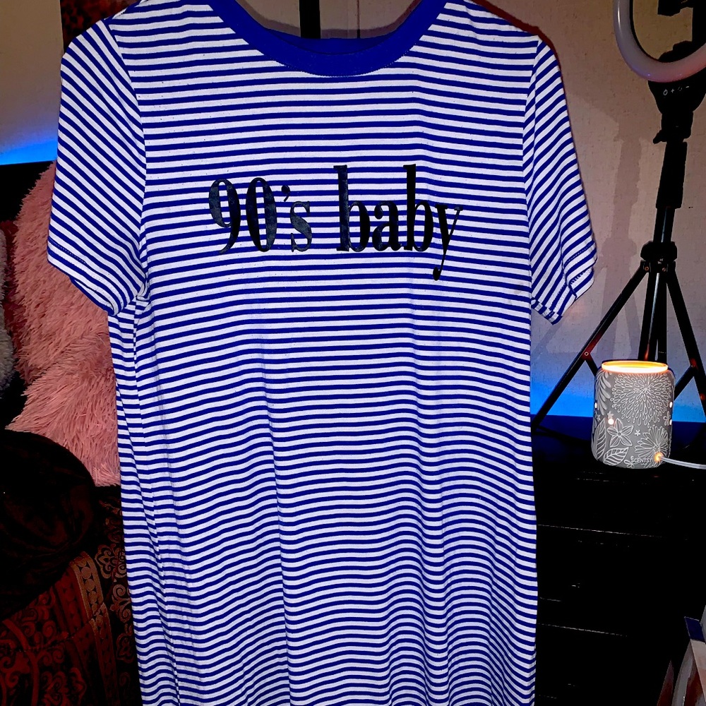 Blue & White stripped 90’a dress